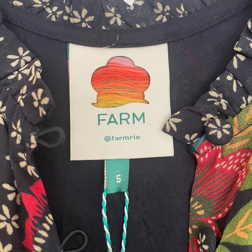 Farm Rio Toucanfly Midi Dress - Black - Picture 3 of 7